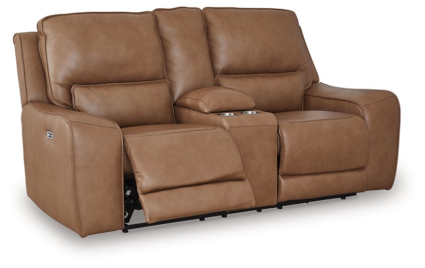 DeepWakes Power Reclining Loveseat with Console - Vida Furniture (Laredo,TX)