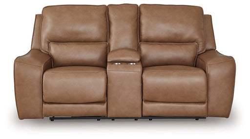 DeepWakes Power Reclining Loveseat with Console - Vida Furniture (Laredo,TX)