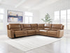 DeepWakes Reclining Sectional with Storage Console - Vida Furniture (Laredo,TX)