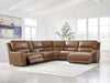 DeepWakes Power Reclining Sectional with Chaise - Vida Furniture (Laredo,TX)