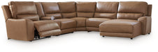 DeepWakes Power Reclining Sectional with Chaise - Vida Furniture (Laredo,TX)