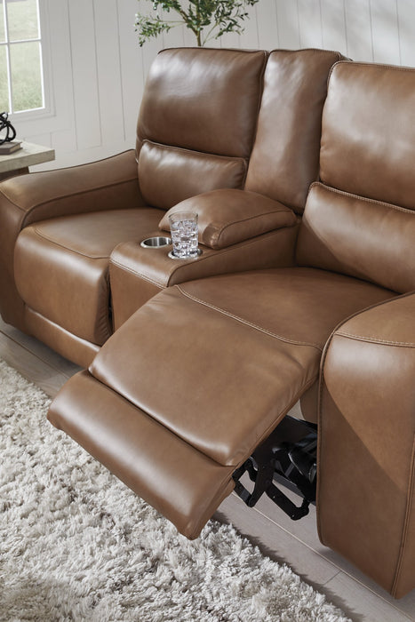 DeepWakes Power Reclining Loveseat with Console - Vida Furniture (Laredo,TX)