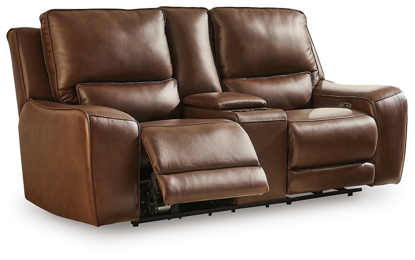 DeepWakes Power Reclining Loveseat with Console - Vida Furniture (Laredo,TX)