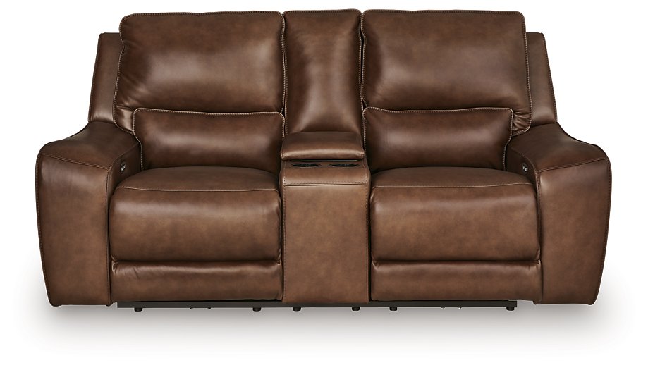 DeepWakes Power Reclining Loveseat with Console - Vida Furniture (Laredo,TX)