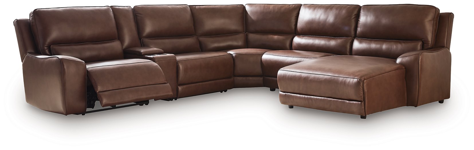 DeepWakes Power Reclining Sectional with Chaise - Vida Furniture (Laredo,TX)