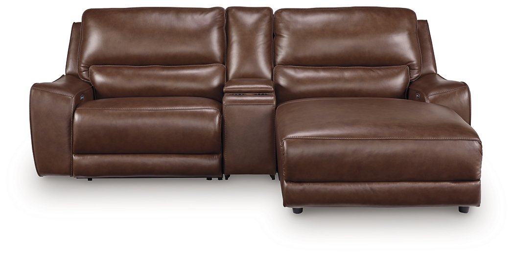DeepWakes Power Reclining Sectional with Chaise - Vida Furniture (Laredo,TX)