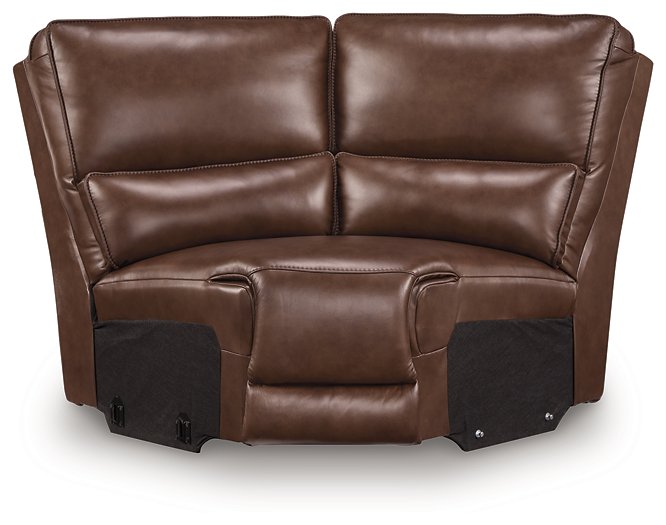 DeepWakes Reclining Sectional with Storage Console - Vida Furniture (Laredo,TX)