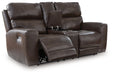 Crossplex Power Reclining Loveseat with Console - Vida Furniture (Laredo,TX)