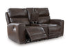 Crossplex Power Reclining Loveseat with Console - Vida Furniture (Laredo,TX)