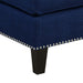 Erica 497 Ottoman W/Chrome Nail Heirloom Blue (ISTA 3) - Vida Furniture (Laredo,TX)