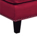 Erica 497 Ottoman W/Chrome Nail Heirloom Berry (ISTA 3) - Vida Furniture (Laredo,TX)