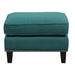 Erica 497 Ottoman W/Chrome Nail Heirloome Teal (ISTA 3) - Vida Furniture (Laredo,TX)