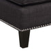 Erica 497 Ottoman W/Chrome Nail Heirloom Charcoal (ISTA 3) - Vida Furniture (Laredo,TX)