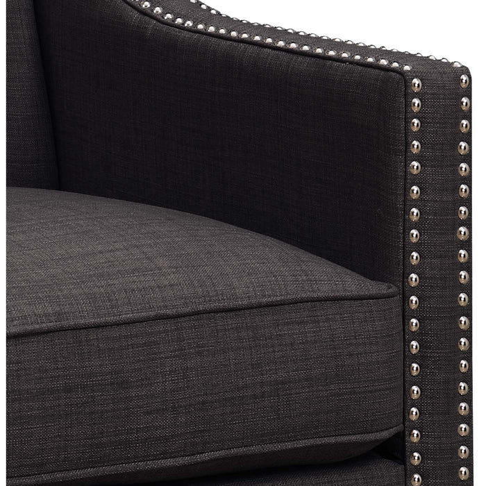 Erica 497 Chair W/Chrome Nails Heirloom Charcoal (ISTA 3) - Vida Furniture (Laredo,TX)