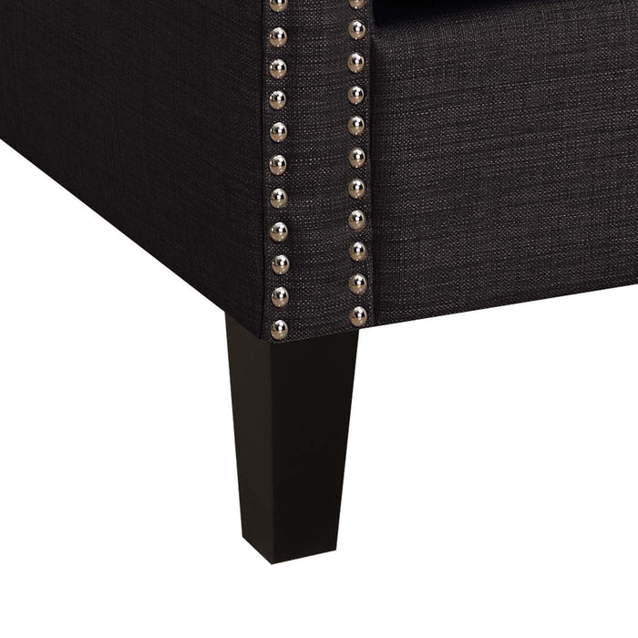 Erica 497 Chair W/Chrome Nails Heirloom Charcoal (ISTA 3) - Vida Furniture (Laredo,TX)