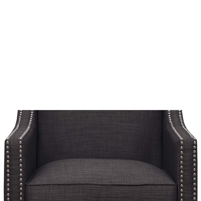 Erica 497 Chair W/Chrome Nails Heirloom Charcoal (ISTA 3) - Vida Furniture (Laredo,TX)