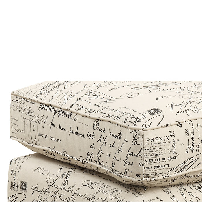 Erica 497 Ottoman W/Chrome Nail French Script (ISTA 3) - Vida Furniture (Laredo,TX)