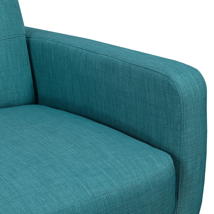 Hadley Sofa & Loveseat Set in Teal - Vida Furniture (Laredo,TX)