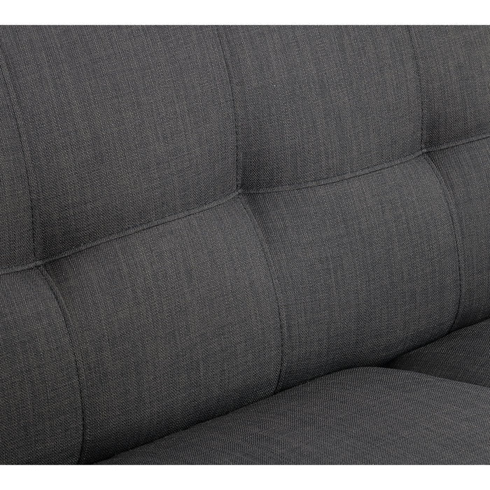Hadley Sofa & Loveseat Set in Charcoal - Vida Furniture (Laredo,TX)