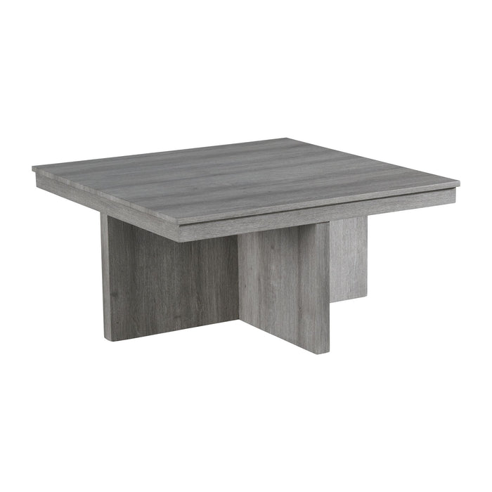Uster Coffee Table W/Four storage Stools Grey - Vida Furniture (Laredo,TX)