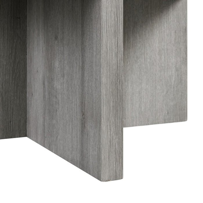 Uster Coffee Table W/Four storage Stools Grey - Vida Furniture (Laredo,TX)