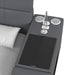 Valari Nightstand with Electronic Features in Grey PU - Vida Furniture (Laredo,TX)