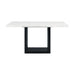 Valentino White Counter Height Dining Table - Vida Furniture (Laredo,TX)