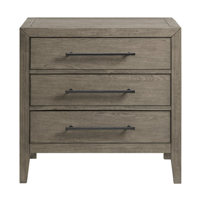Versailles Contemporary 3-Drawer Nightstand - Vida Furniture (Laredo,TX)