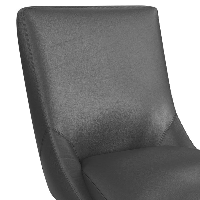 Villanova Swivel Counter Stool with Pewter PU in Espresso (2 Per Carton)