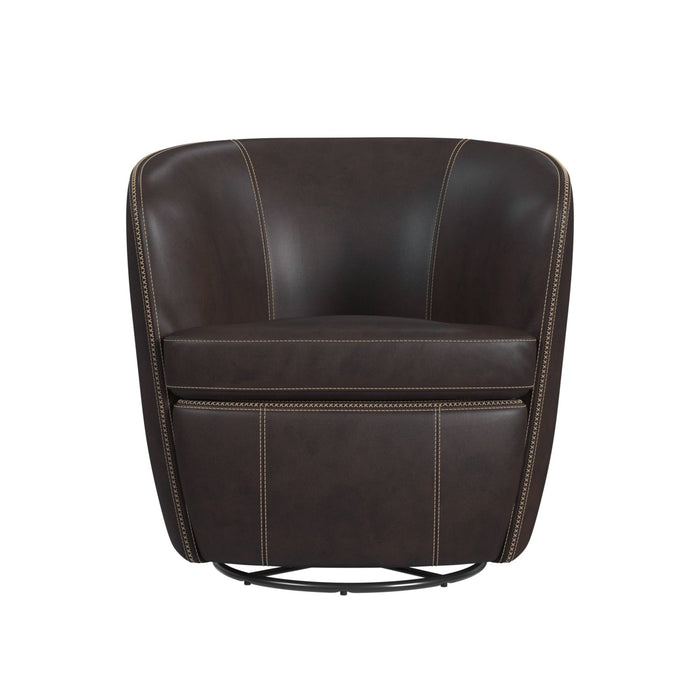 Vito Swivel Chair in Pebble Brown - Vida Furniture (Laredo,TX)