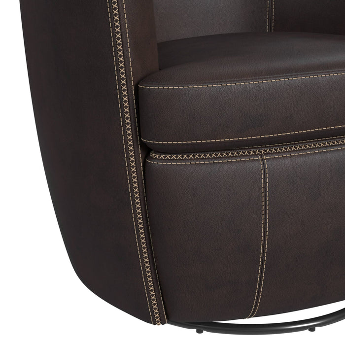 Vito Swivel Chair in Pebble Brown - Vida Furniture (Laredo,TX)