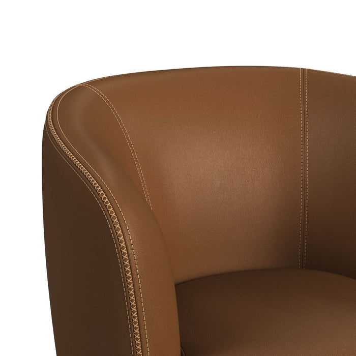 Vito Swivel Chair in Pebble Tan - Vida Furniture (Laredo,TX)