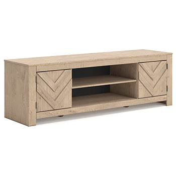 Cayboni 71" TV Stand with Electric Fireplace - Vida Furniture (Laredo,TX)