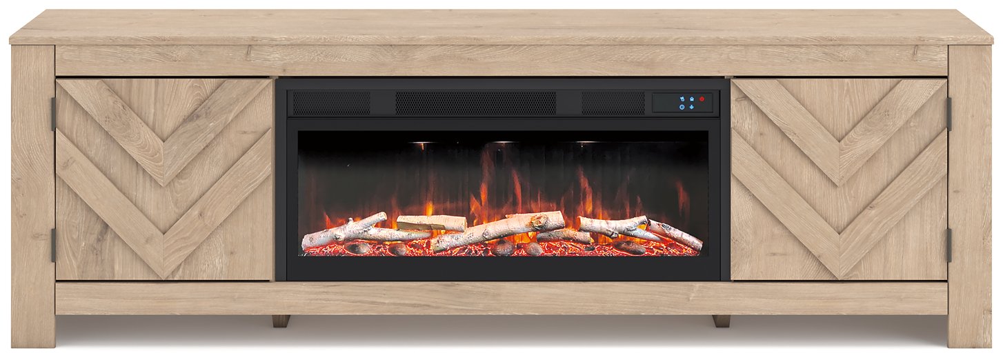 Cayboni 71" TV Stand with Electric Fireplace - Vida Furniture (Laredo,TX)