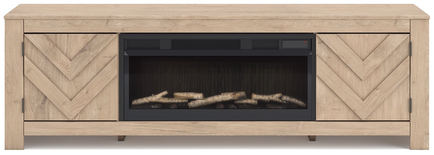 Cayboni 71" TV Stand with Electric Fireplace - Vida Furniture (Laredo,TX)