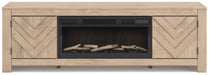 Cayboni 71" TV Stand with Electric Fireplace - Vida Furniture (Laredo,TX)