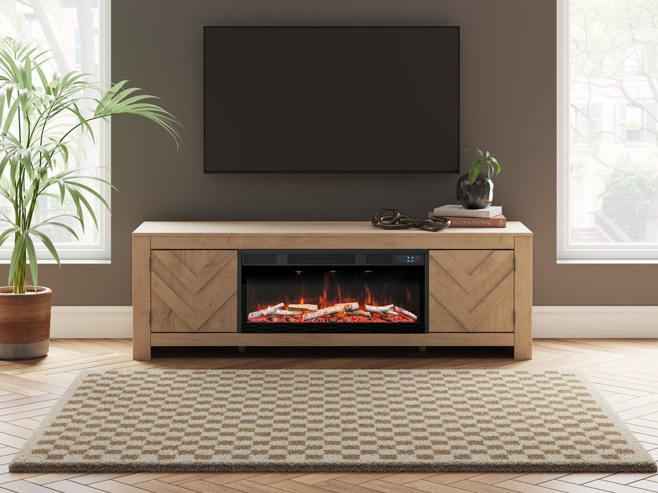 Cayboni 71" TV Stand with Electric Fireplace - Vida Furniture (Laredo,TX)