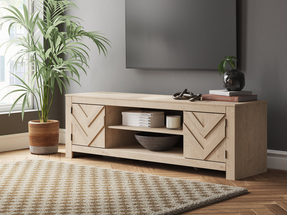 Cayboni 71" TV Stand with Electric Fireplace - Vida Furniture (Laredo,TX)