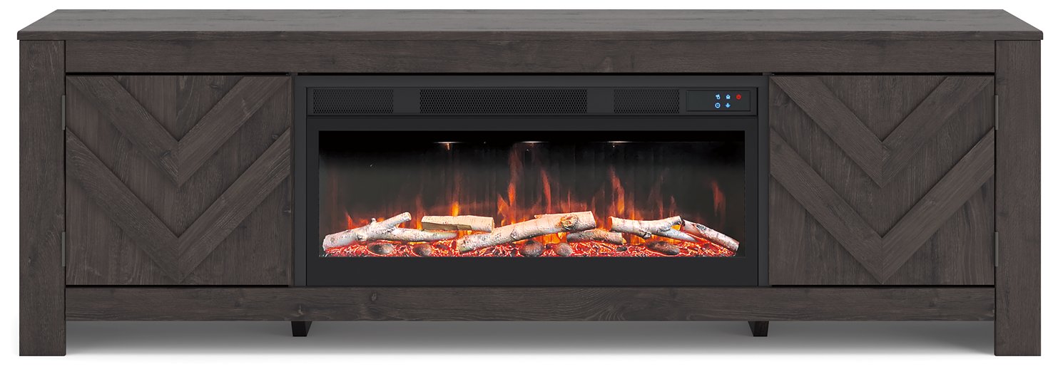 Cayboni 71" TV Stand with Electric Fireplace - Vida Furniture (Laredo,TX)