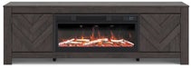 Cayboni 71" TV Stand with Electric Fireplace - Vida Furniture (Laredo,TX)