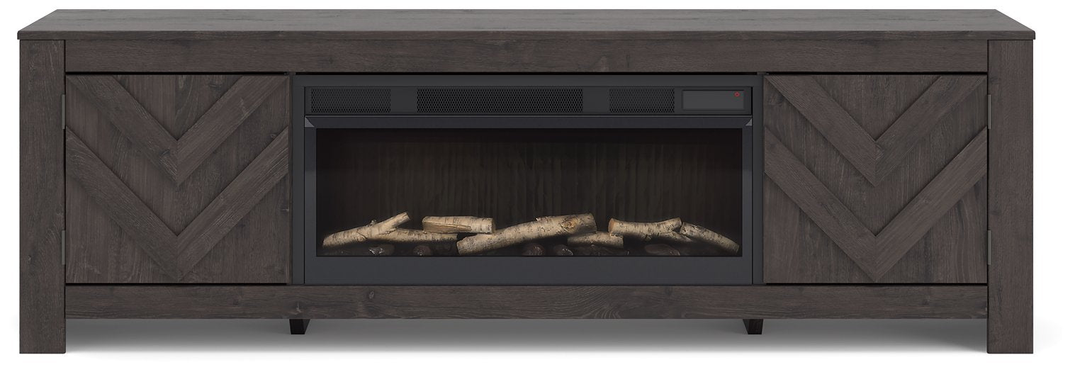 Cayboni 71" TV Stand with Electric Fireplace - Vida Furniture (Laredo,TX)