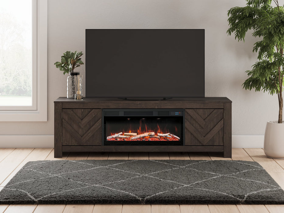Cayboni 71" TV Stand with Electric Fireplace - Vida Furniture (Laredo,TX)