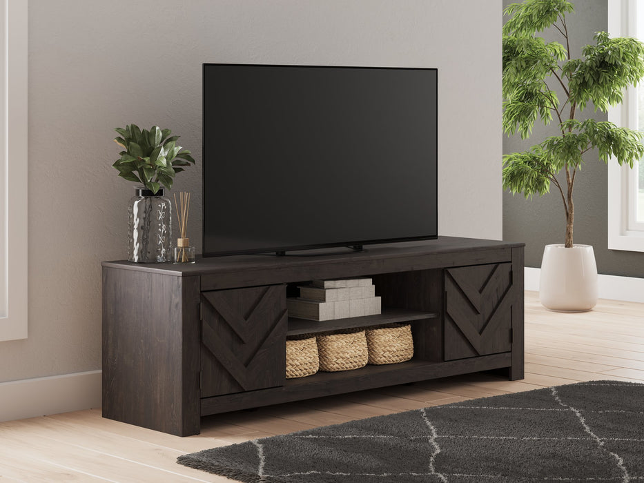 Cayboni 71" TV Stand with Electric Fireplace - Vida Furniture (Laredo,TX)