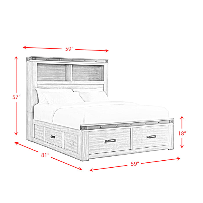 Wade Youth Platform Storage Bed - Vida Furniture (Laredo,TX)