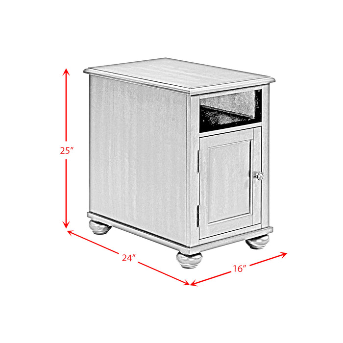 Wagner Chairside Table with USB in Cherry - Vida Furniture (Laredo,TX)