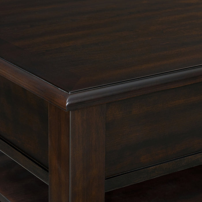 Wagner 3PC Occasional Table Set in Cherry-Square Lift-Top Coffee Table & Two End Table - Vida Furniture (Laredo,TX)