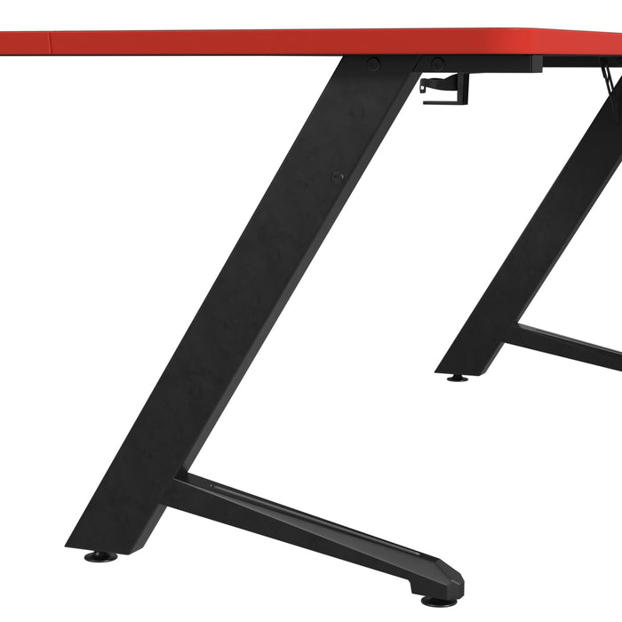 Waterside L shape Desk in Black - Vida Furniture (Laredo,TX)