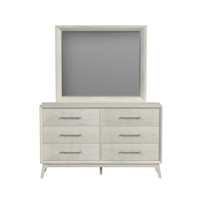 Westland Dresser and Mirror Set in Almond - Vida Furniture (Laredo,TX)