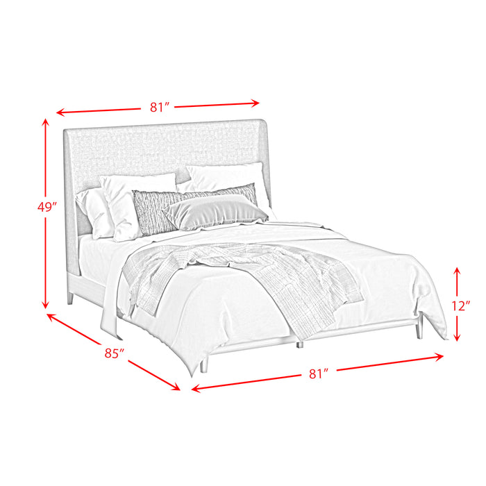 Westland UPH Bedroom Set with Grey Fabric - Vida Furniture (Laredo,TX)