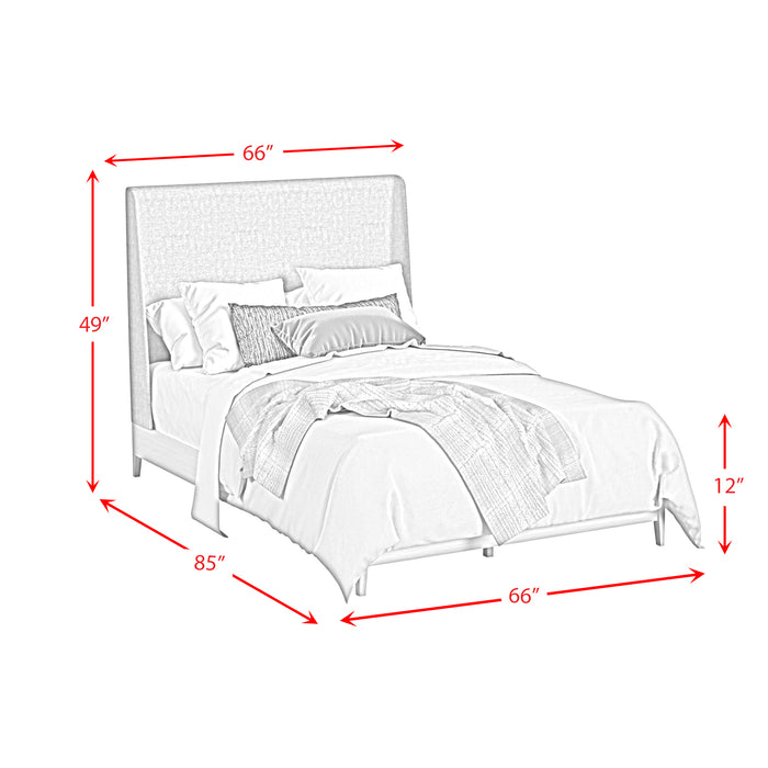 Westland UPH Bed with Grey Fabric - Vida Furniture (Laredo,TX)